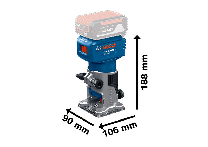 BOSCH Oberfräse GLF 18V-8