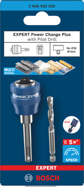BOSCH EXPERT Power Change Plus Aufnahmes. mit Vorbohrer, SDS Plus, HSS-G, 7,15x45x85mm