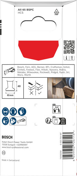 BOSCH AII 65 BSPC Holz Tauchsägeblatt, Starlock, 65 x 40 mm, 5-tlg.