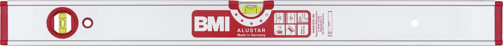 BMI Magnet-Wasserwaage LM ALUSTAR 180cm eloxiert mit 3 Libellen BMI