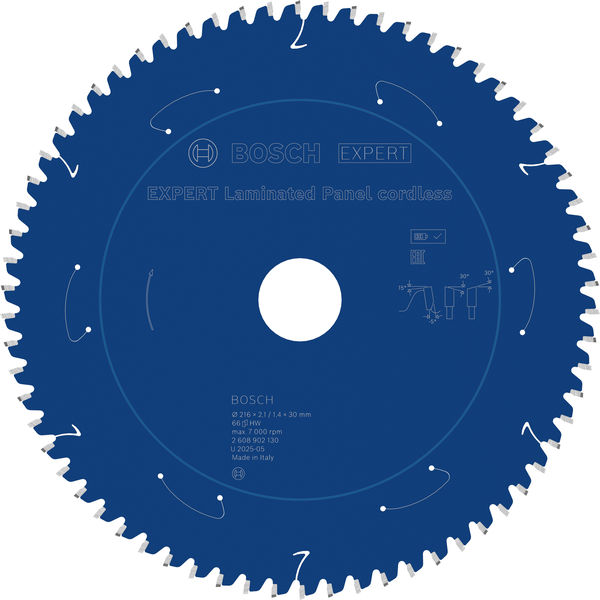 BOSCH EXPERT Laminated Panel Kreissägeblatt, 216x2,1x30 mm, Z66