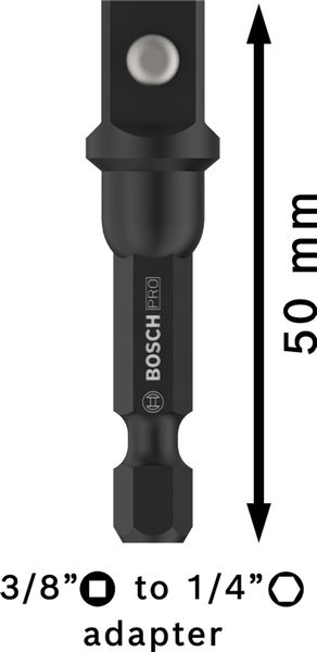 BOSCH PRO Socket Adapter mit Kugelverbindung, 3/8", 50 mm BOSCH PRO Socket Adapter mit Kugelverbindung, 3/8", 50 mm