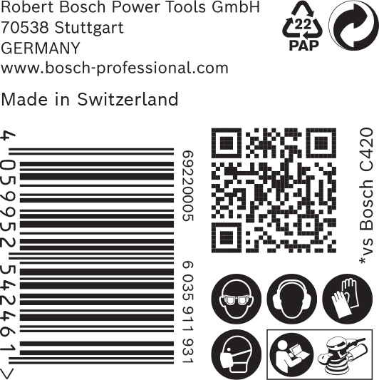BOSCH EXPERT C470 Schleifscheibe, 125mm, K40, 8 Löcher, 50-tlg. BOSCH EXPERT C470 Schleifscheibe, 125mm, K40, 8 Löcher, 50-tlg.