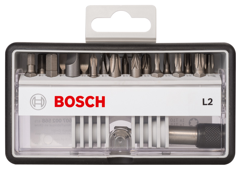 BOSCH 18+1-tlg Schrauberbit-Set, Robust Line, L PH/PZ/T/S/HEX, Extra Hard-Ausführung