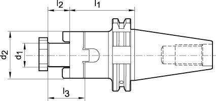 FORTIS Kombi-Aufsteckfräserdorn kurz SK40 16x55 FORTIS FORTIS Kombi-Aufsteckfräserdorn kurz SK40 16x55 FORTIS