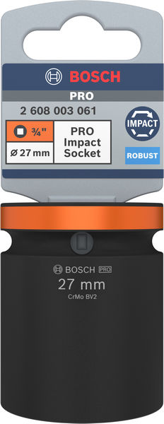 BOSCH PRO Impact Steckschlüsselsatz, 3/4", 27 mm, Standard BOSCH PRO Impact Steckschlüsselsatz, 3/4", 27 mm, Standard