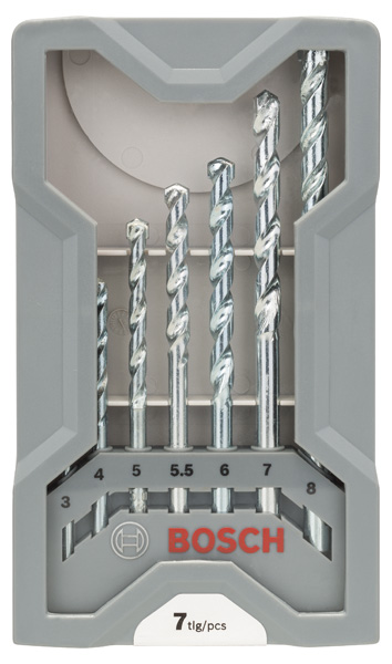 BOSCH 7-tlg. CYL-1 Mauerwerkbohrer-Set, 3/4/5/5.5/6/7/8 mm