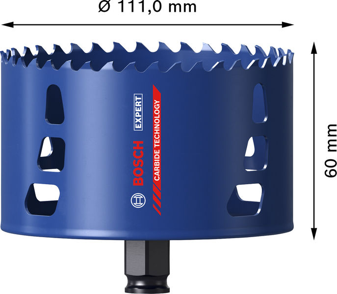 BOSCH EXPERT Multi Material Power Change Plus-Lochsäge, 111 x 60 mm
