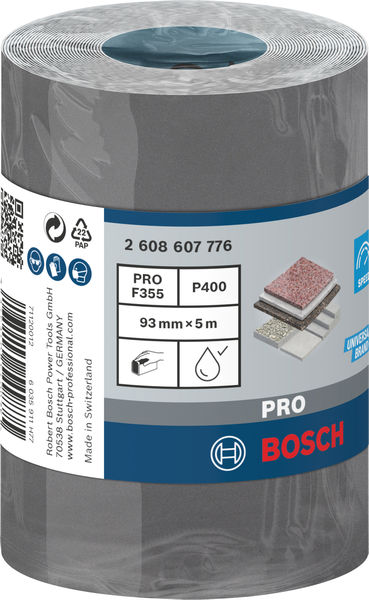 BOSCH PRO C355 Schleifrolle, 93 mm, 5 m, G400 BOSCH PRO C355 Schleifrolle, 93 mm, 5 m, G400