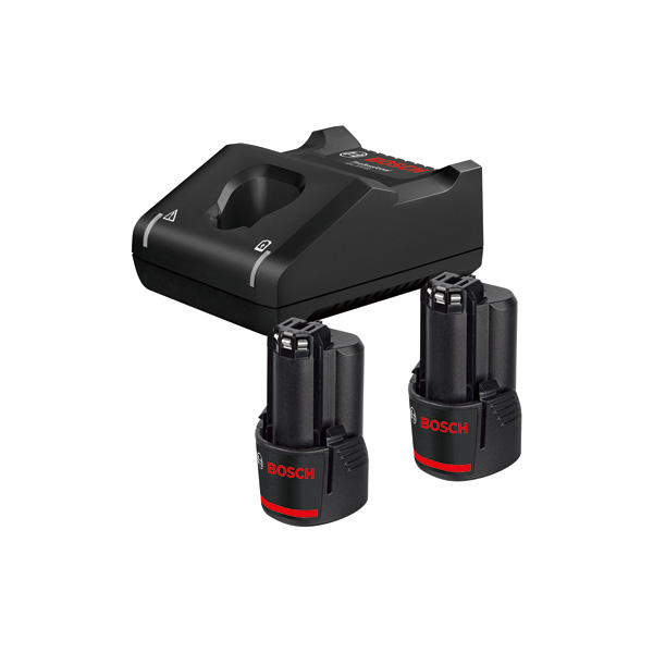 BOSCH Akku Starter-Set: 2 x GBA 12 Volt, 3.0 Ah und GAL 12V-40