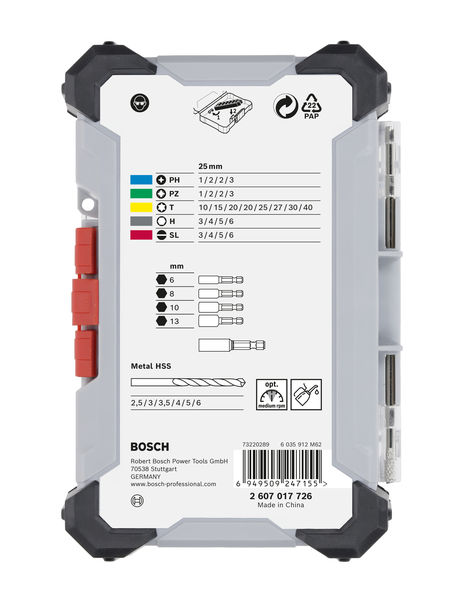 BOSCH Extra Hard Schrauberbit- und Metal HSS Bohrer-Set, Aufsteller, 35-tlg. BOSCH Extra Hard Schrauberbit- und Metal HSS Bohrer-Set, Aufsteller, 35-tlg.