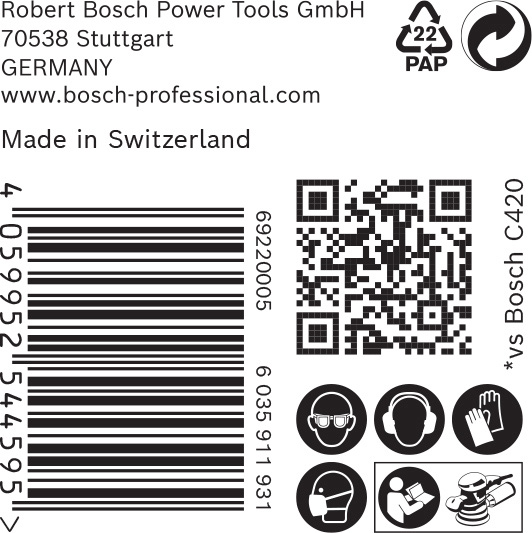 BOSCH EXPERT C470 Schleifscheibe, 125mm, K220, 8 Löcher, 50-tlg. BOSCH EXPERT C470 Schleifscheibe, 125mm, K220, 8 Löcher, 50-tlg.
