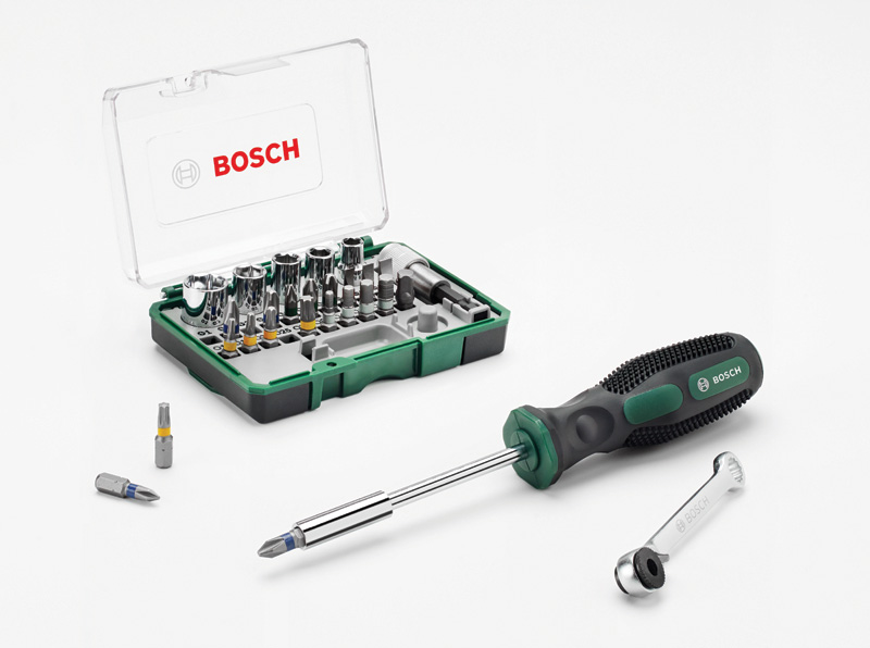 BOSCH 27-teiliges Mini-Ratschen-Set + Handschraubendreher BOSCH 27-teiliges Mini-Ratschen-Set + Handschraubendreher