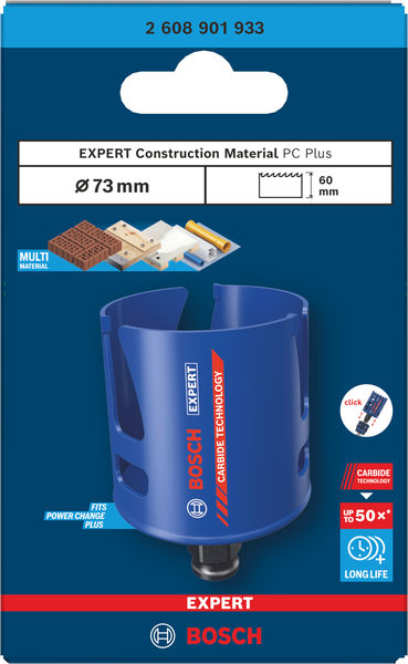 BOSCH EXPERT Construction Material Power Change Plus Lochsäge, 73 x 60 mm BOSCH EXPERT Construction Material Power Change Plus Lochsäge, 73 x 60 mm