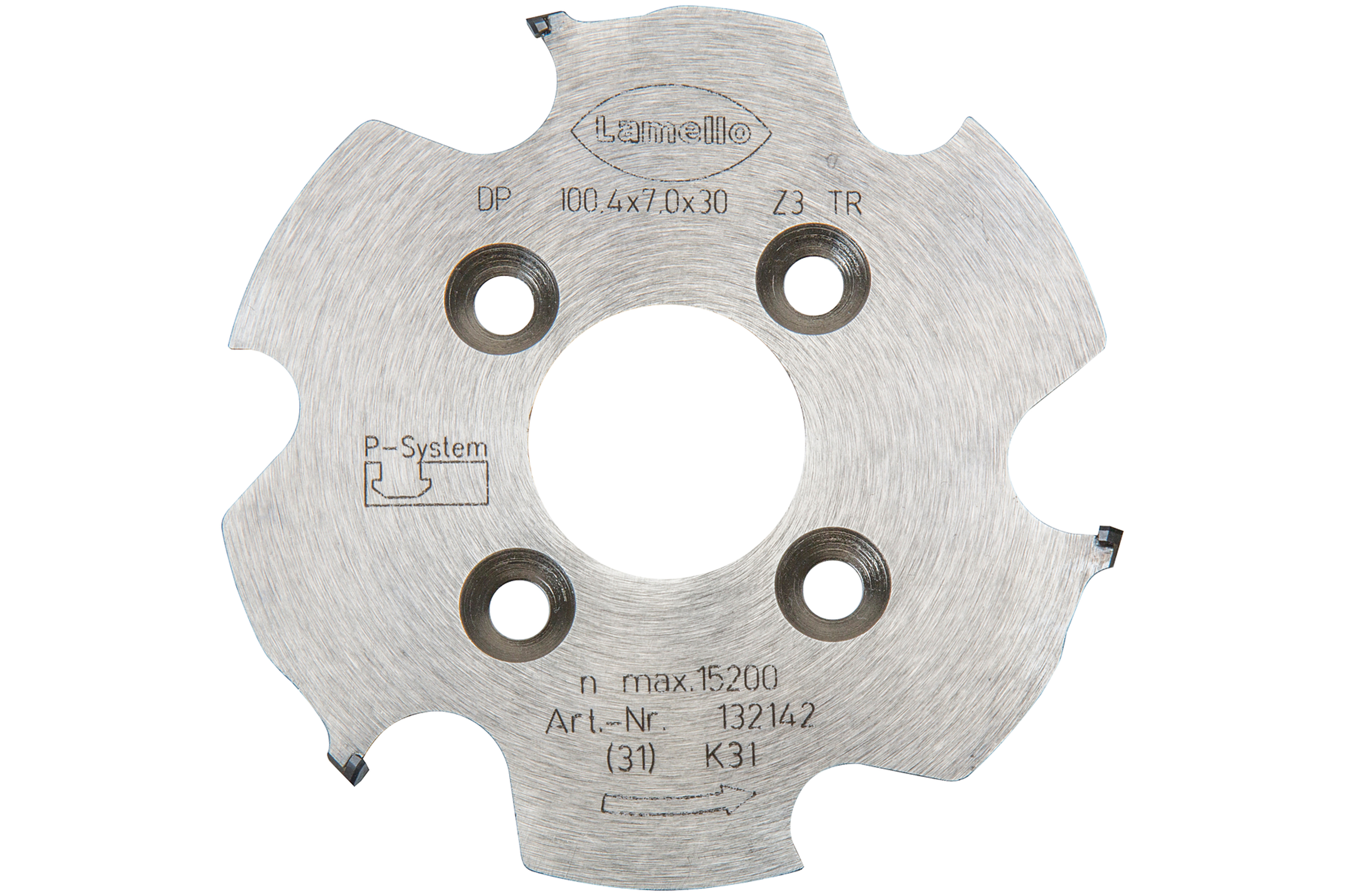 LAMELLO P-System-Nutfräser, DP (Diamant) für CNC 100.4x7x30mm, Z3, NLA 4/6,6/48mm