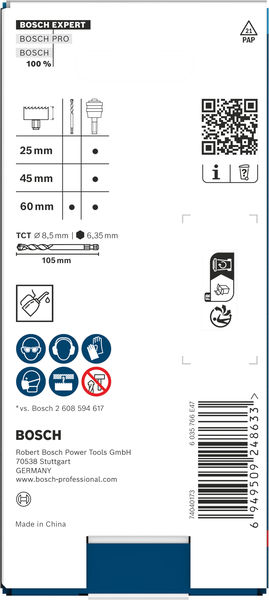 BOSCH EXPERT Power Change Plus mit Zentrier, Ø8,5 x 60 x 105 mm, 2-tlg.