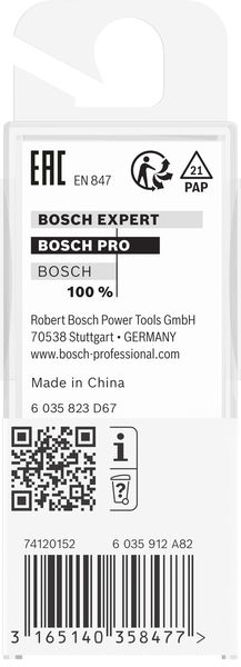BOSCH PRO Nutfräser, zweischneidig, Ø 13 x L 19,6, Schaft 8 mm