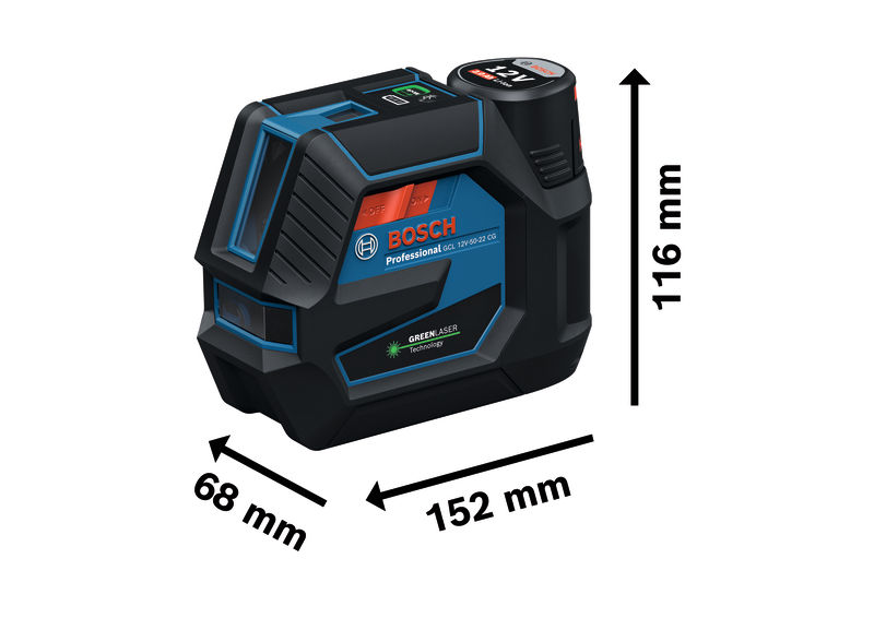 BOSCH Kombilaser GCL 12V-50-22 CG, 1 x Akku GBA 12V 2.0Ah in L-BOXX BOSCH Kombilaser GCL 12V-50-22 CG, 1 x Akku GBA 12V 2.0Ah in L-BOXX