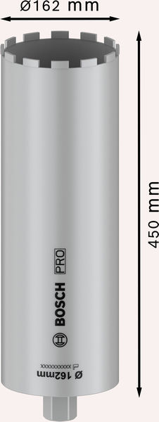 BOSCH PRO Nassbohrkrone, 162 x 450 mm, 1 1/4" UNC