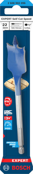 BOSCH EXPERT Self Cut Speed Flachfräsbohrer, 22 x 152 mm