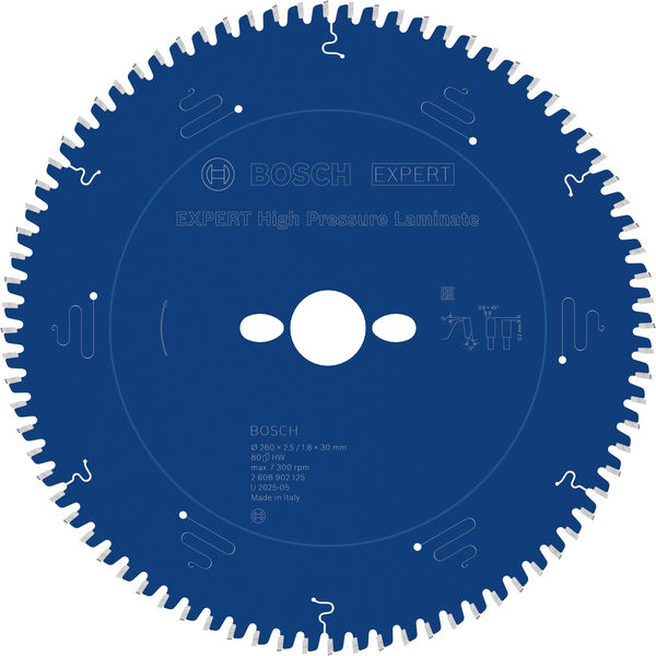 BOSCH EXPERT High Pressure Laminate Kreissägeblatt, 260x30 mm, Z80