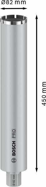 BOSCH PRO Nassbohrkrone, 82 x 450 mm, G 1 1/4 Zoll UNC BOSCH PRO Nassbohrkrone, 82 x 450 mm, G 1 1/4 Zoll UNC