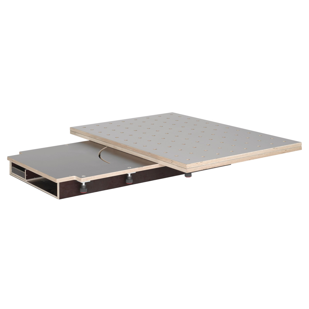 HOLZKRAFT Tischoberteil 120x80/160x120 cm, HPL Lochrasterplatte Ø20 mm, mit Schubkasten HOLZKRAFT Tischoberteil 120x80/160x120 cm, HPL Lochrasterplatte Ø20 mm, mit Schubkasten