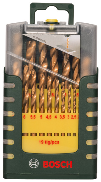 BOSCH 19-teiliges HSS-TiN-Metallbohrer-Set