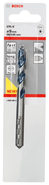 BOSCH Betonbohrer CYL-5, Blue Granite, 9 x 50 x 100 mm BOSCH Betonbohrer CYL-5, Blue Granite, 9 x 50 x 100 mm