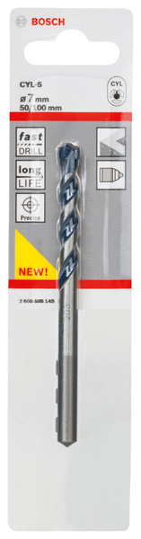 BOSCH Betonbohrer CYL-5, Blue Granite, 7 x 50 x 100 mm BOSCH Betonbohrer CYL-5, Blue Granite, 7 x 50 x 100 mm