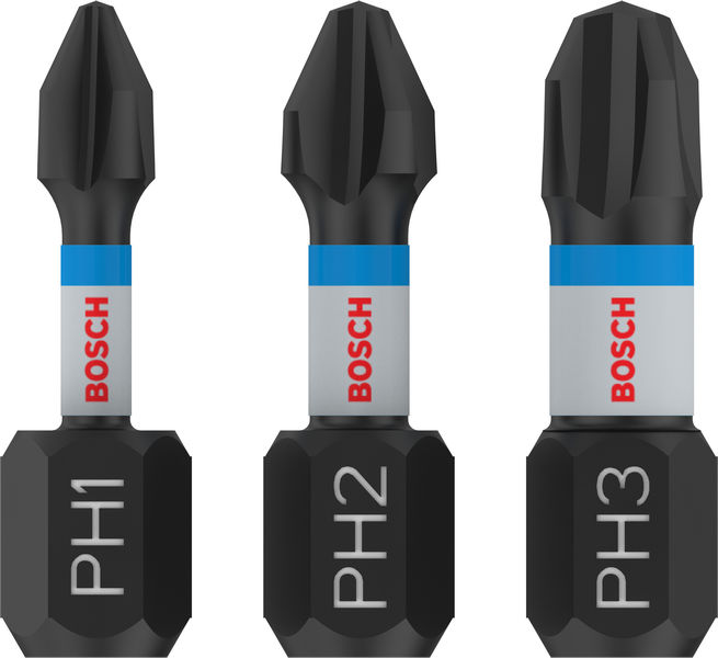 BOSCH PRO PH Impact Bit Set, 25 mm, 3-tlg