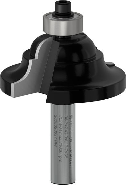 BOSCH PRO Profilnutfräser, R 6,3, Schaft 8 mm