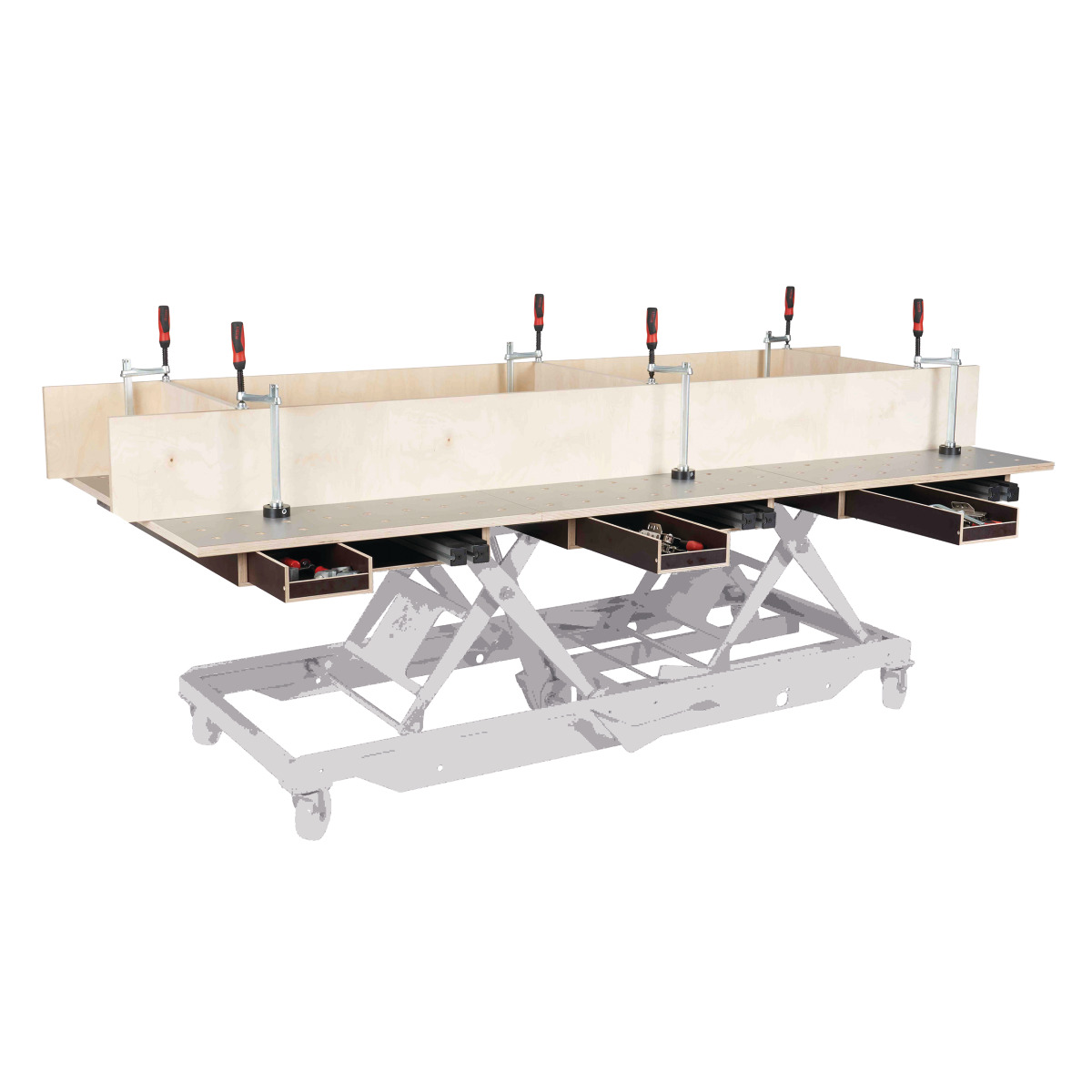 HOLZKRAFT Tischoberteil 120x80 cm, HPL Lochrasterplatte Ø20 mm, mit Schubkasten HOLZKRAFT Tischoberteil 120x80 cm, HPL Lochrasterplatte Ø20 mm, mit Schubkasten