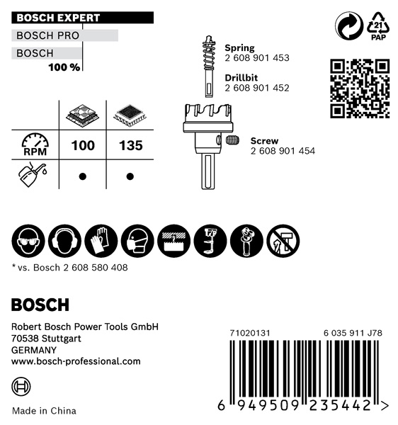 BOSCH EXPERT Construction Material Lochsäge, 19x60 mm