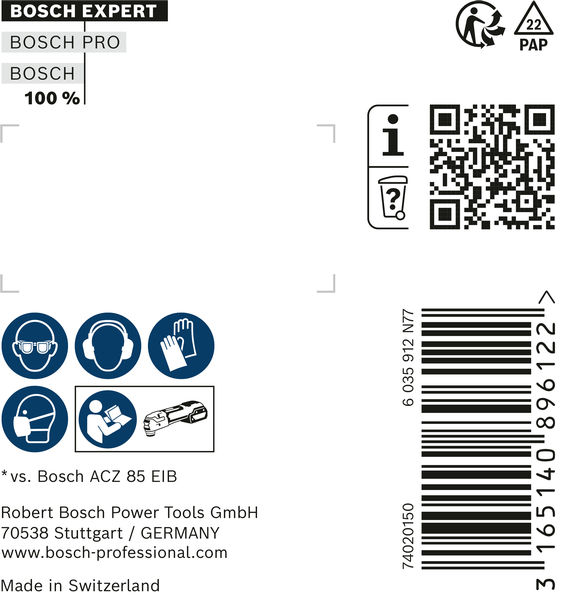 BOSCH EXPERT ACZ 105 ET Multi Material Segmentsägeblatt, 5-tlg. BOSCH EXPERT ACZ 105 ET Multi Material Segmentsägeblatt, 5-tlg.