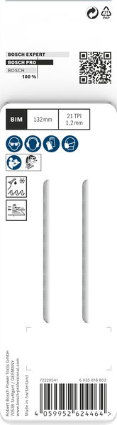 BOSCH PRO Metal Pipes and Profiles T321AF Stichsägeblatt, 132 mm, 2-tlg.