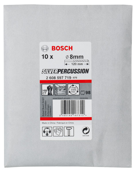 BOSCH Betonbohrer CYL-3, 8 x 80 x 120 mm, d 7,5 mm, 10er-Pack BOSCH Betonbohrer CYL-3, 8 x 80 x 120 mm, d 7,5 mm, 10er-Pack
