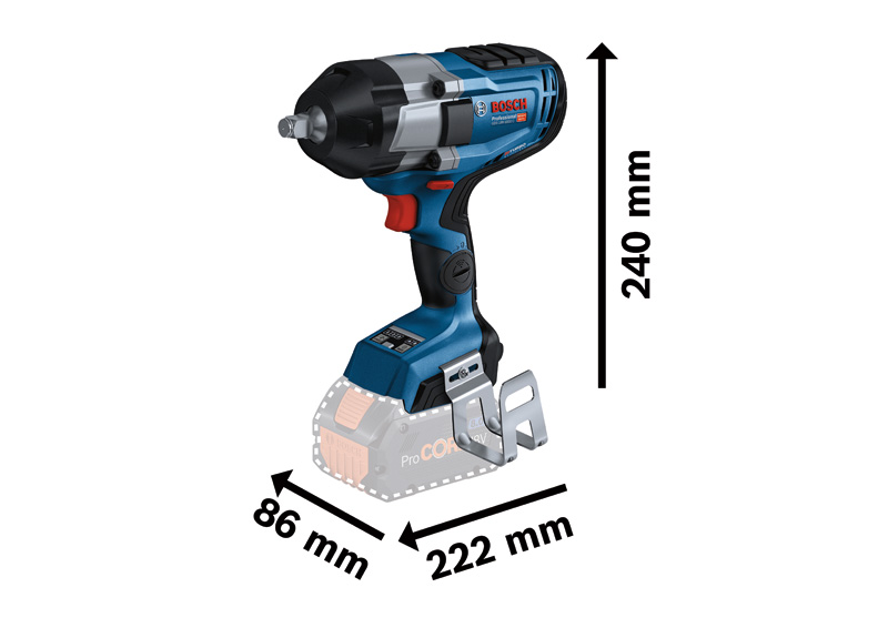 BOSCH Akku-Drehschlagschrauber GDS 18V-1000 C: 2x Akku ProCORE18V 5.5Ah in L-BOXX