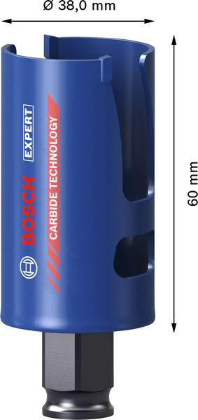 BOSCH EXPERT Construction Material Power Change Plus Lochsäge, 38 x 60 mm