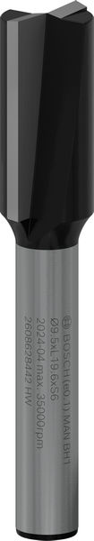 BOSCH PRO Nutfräser, zweischneidig, Ø 9,5 x L 19,6, Schaft 6 mm