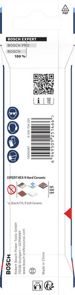 BOSCH EXPERT HEX-9 Hard Ceramic HEX-9 Bohrer-Set, 5 x 90; 6 x 90; 8 x 90 mm, 3-tlg.