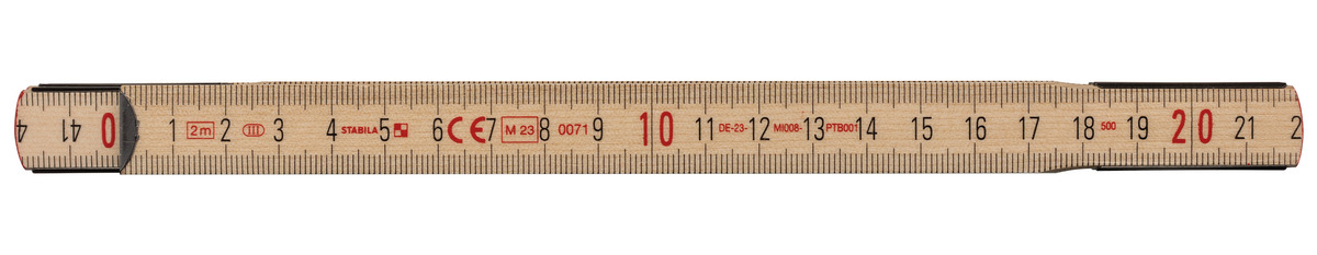 STABILA Holz-Gliedermaßstab Type 507 N, 2 m, naturfarben