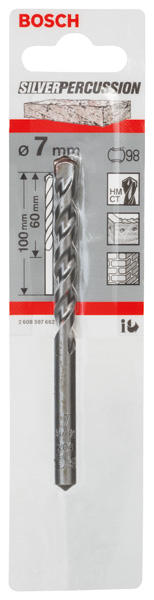 BOSCH Betonbohrer CYL-3, 7 x 60 x 100 mm, d 6,5 mm, 1er-Pack BOSCH Betonbohrer CYL-3, 7 x 60 x 100 mm, d 6,5 mm, 1er-Pack