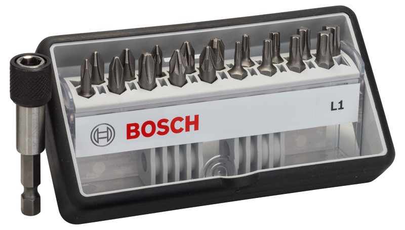 BOSCH 18+1-tlg. Schrauberbit-Set, Robust Line, L PH/PZ/T, Extra Hard-Ausführung BOSCH 18+1-tlg. Schrauberbit-Set, Robust Line, L PH/PZ/T, Extra Hard-Ausführung