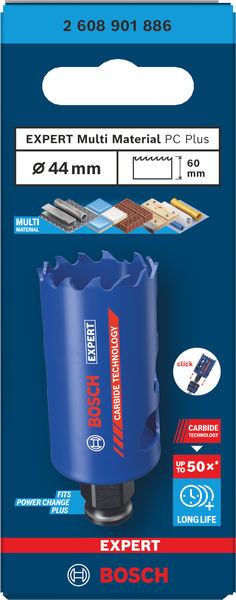BOSCH EXPERT Multi Material Power Change Plus-Lochsäge, 44 x 60 mm
