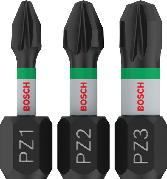 BOSCH PRO PZ Impact Bit Set, 25 mm, 3-tlg BOSCH PRO PZ Impact Bit Set, 25 mm, 3-tlg