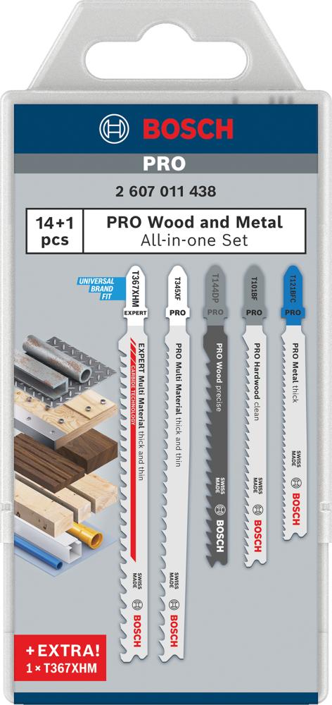 BOSCH PRO Holz und Metall Universal-Set, 15-teilig