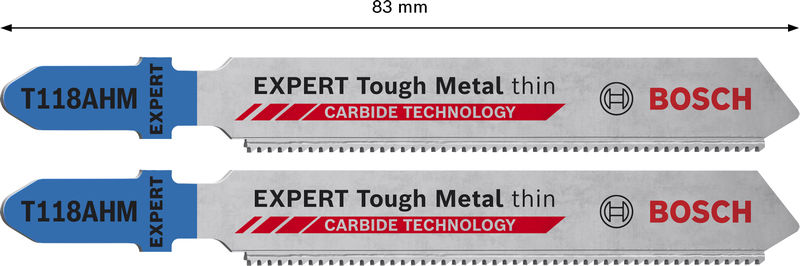 BOSCH EXPERT Tough Metal thin T118AHM Stichsägeblatt, 2-tlg.