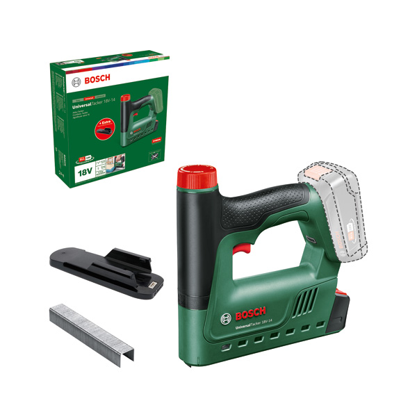 BOSCH Akku-Tacker UniversalTacker 18V-14 mit 1000 Klammern und Papierabstandshalter