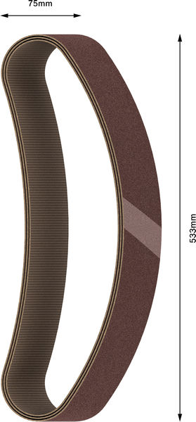 BOSCH PRO X440 Schleifband, 75 x 533 mm, 180, 10-tlg.